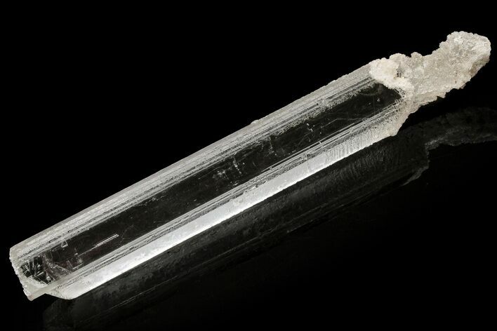 Water-Clear, Selenite Crystal with Hematite Phantom - China #226089